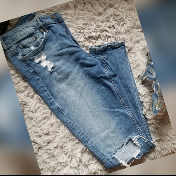 H&M high rise distressed skinny denim jeans - Picture 7 of 7